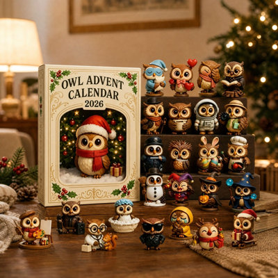 Un calendrier de l'Avent hibou, un coffret de figurines pour le compte à rebours des fêtes