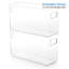 Contenant de rangement empilable en plastique avec poignées pour salle de bain