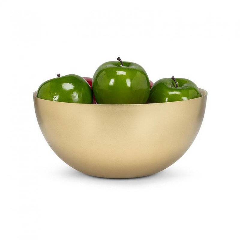 Mercer41 Subaita Metal Serving Bowl, Pearl/Gold