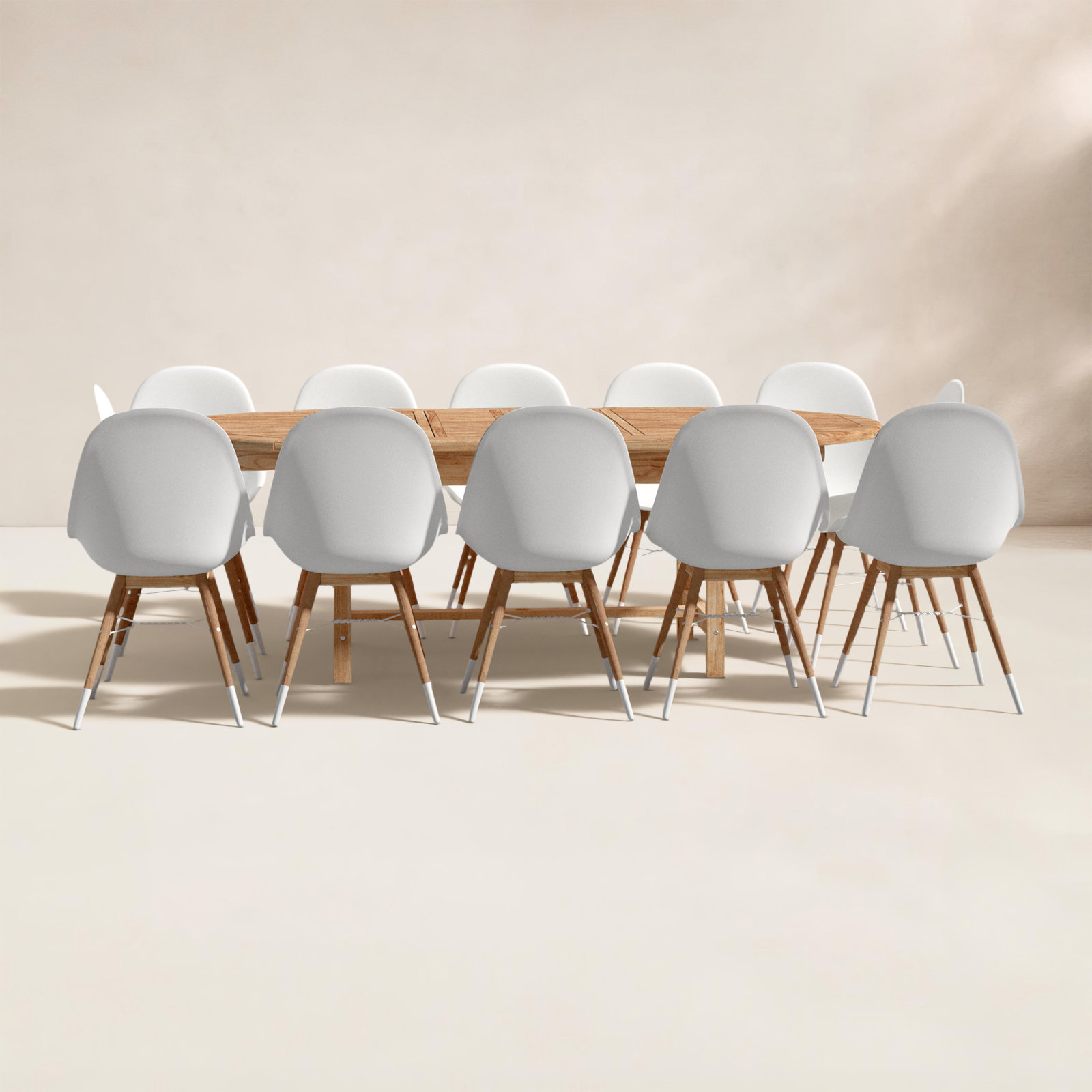 Anautica 118" Teak Patio Dining Set