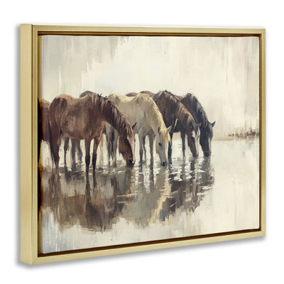 «Herd Of Horses Dr potable Floater», art mural par Franklyn Gregory