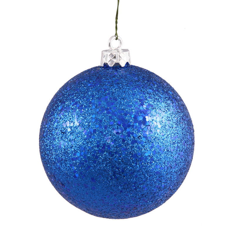 Ornement boule des Fêtes, H 12 po x l 12 po x P 12 po, Bleu
