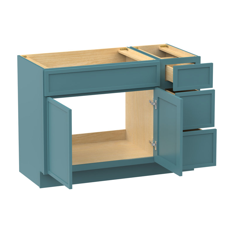 Base de meuble-lavabo simple 42 po seulement, Sarcelle