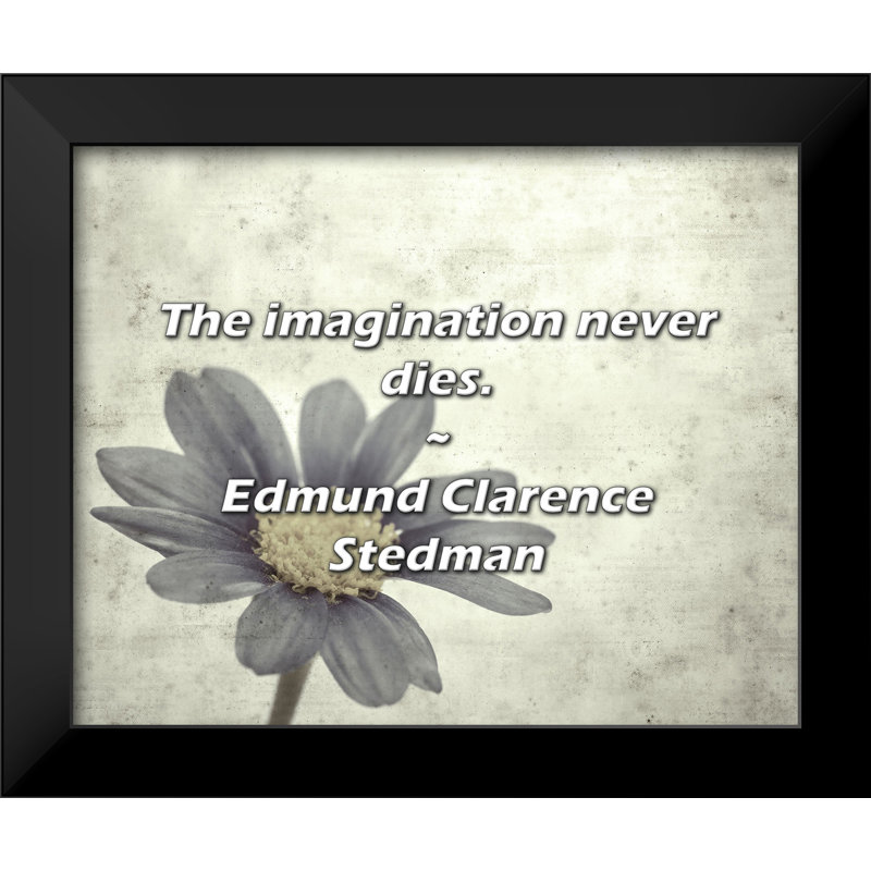Edmund Clarence Stedman Citation: L'imagination ne mourra jamais.