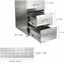 Armoire de cuisine en acier inoxydable avec 3 tiroirs et porte-essuie-tout, l 17 po x H 30 po x P 21 po, organisateur de rangement durable pour le comptoir ou sous l'armoire
