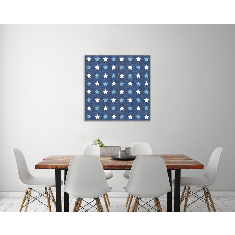 «Stars And Stripes Dark Pattern III» par Beth Grove, impression sur toile tendue, H 18 po x l 18 po x P 1,5 po