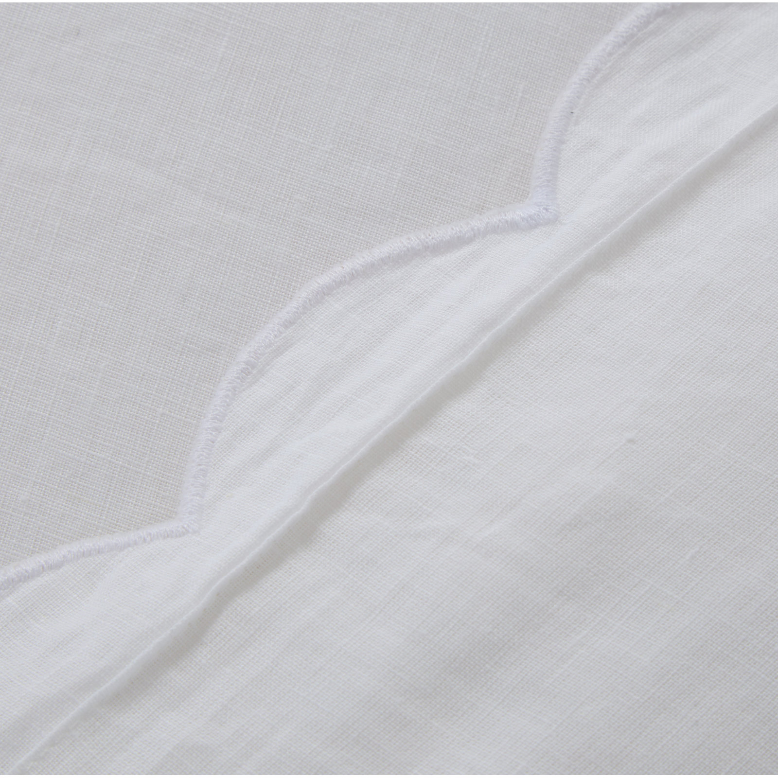 Kelly Linen Sham, White, Euro