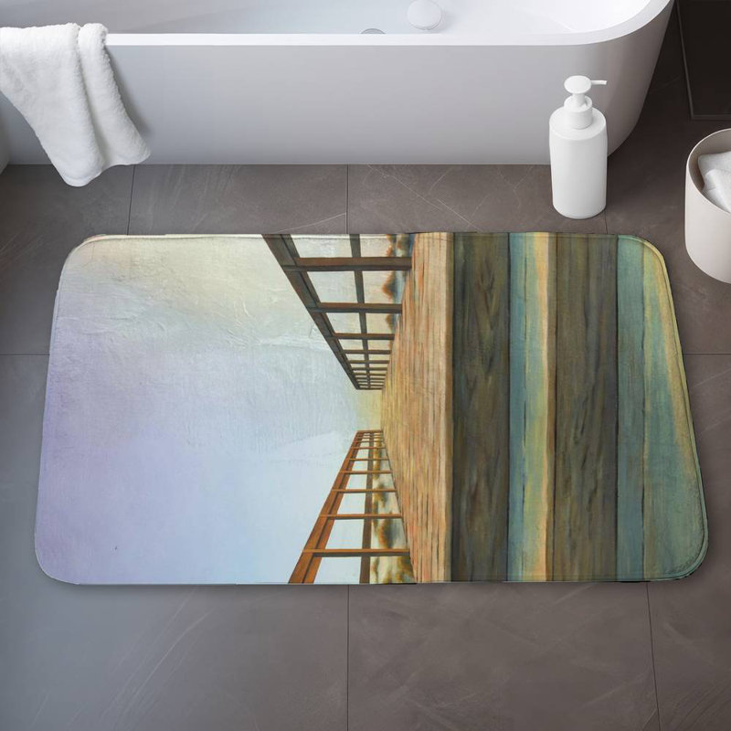 Footbridge Bath Mat with Non-Slip Backing - Quick Dry Memory Foam Bathroom Rug - Absorbent - Modern Plush Spa-Style - Machine Washable