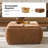 Lessman 37.25"W Mid-Century Modern Chenille Ottoman with Reversible Wood Tray Top and Storage-1406775888