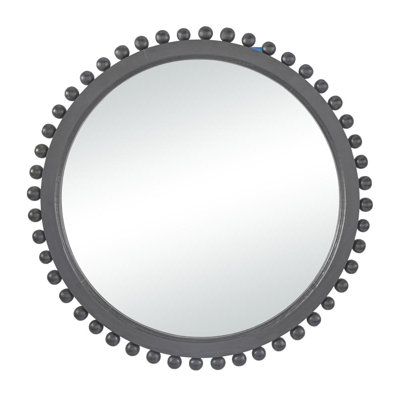 Lizabeta Solid Wood Circle Mirror