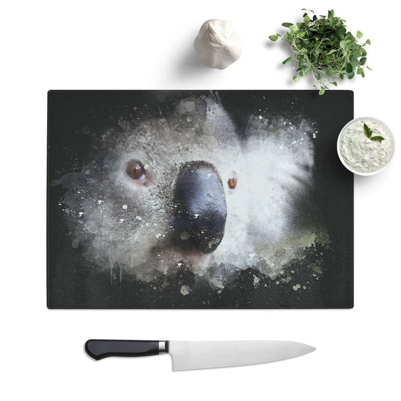 Koala Bear Vol.2 Paint Splash Chopping Board, 0.4cm H x 20cm W x 28.5cm L
