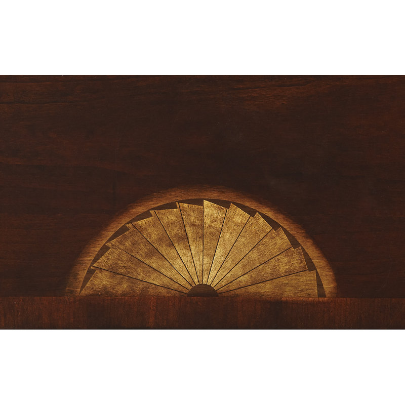 Table de bout en bois massif Ameriana, H 32 po x l 20 po x P 9,5 po, Cerisier foncé