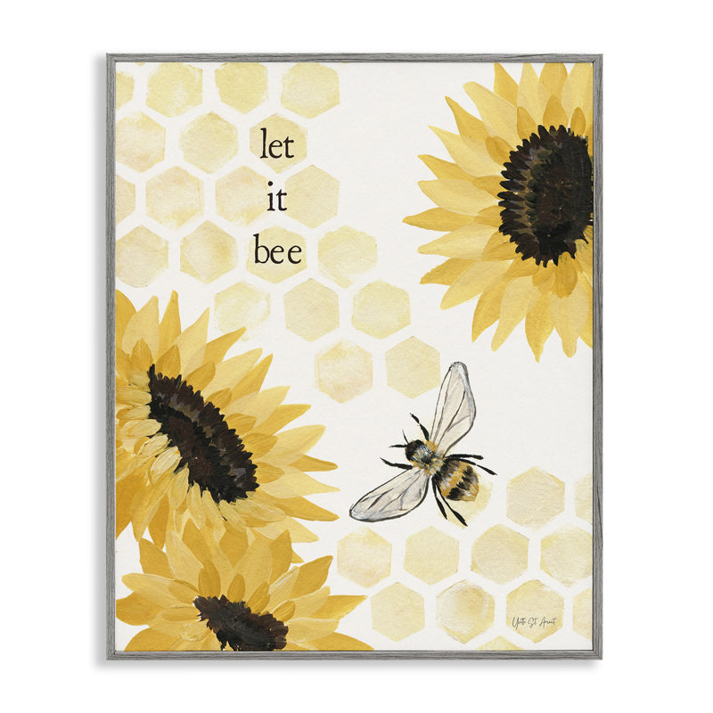 Let It Bee Honeycomb, art de la giclée encadrée par Julia Purinton, Estampe numérique Farmhouse, H 14 po x l 11 po