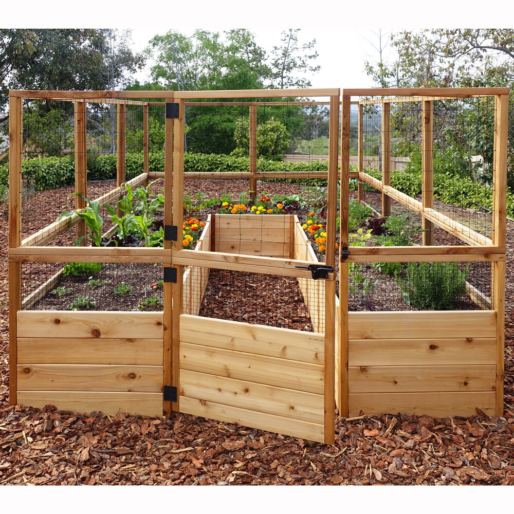 6 ft. x 2 ft. x 2.5 ft. Raised Garden Bed, Elevated Wooden Planter Box  Stand for Backyard, Patio with Divider Panel