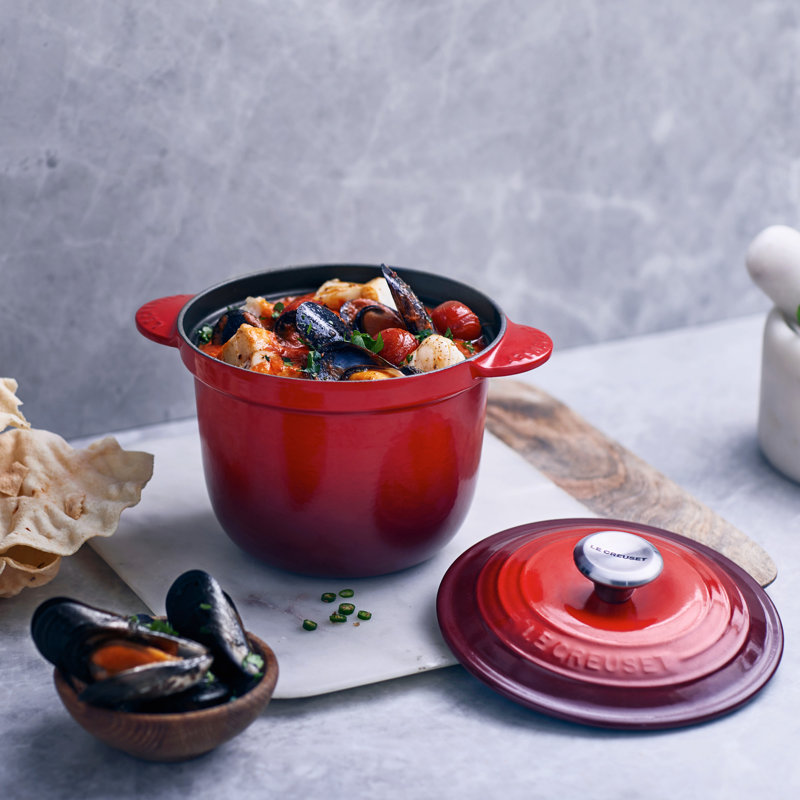 Le Creuset Enameled Cast Iron Rice Pot with Lid and Steamer Insert, Marseille