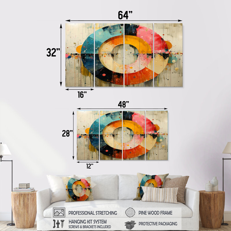 Oka - musique, art mural, toile traditionnelle, H 32 po x l 64 po, 4