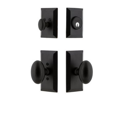 Ageless Iron Vale Plate Entry Set with Single Cylinder Deadbolt and Aeg Knob