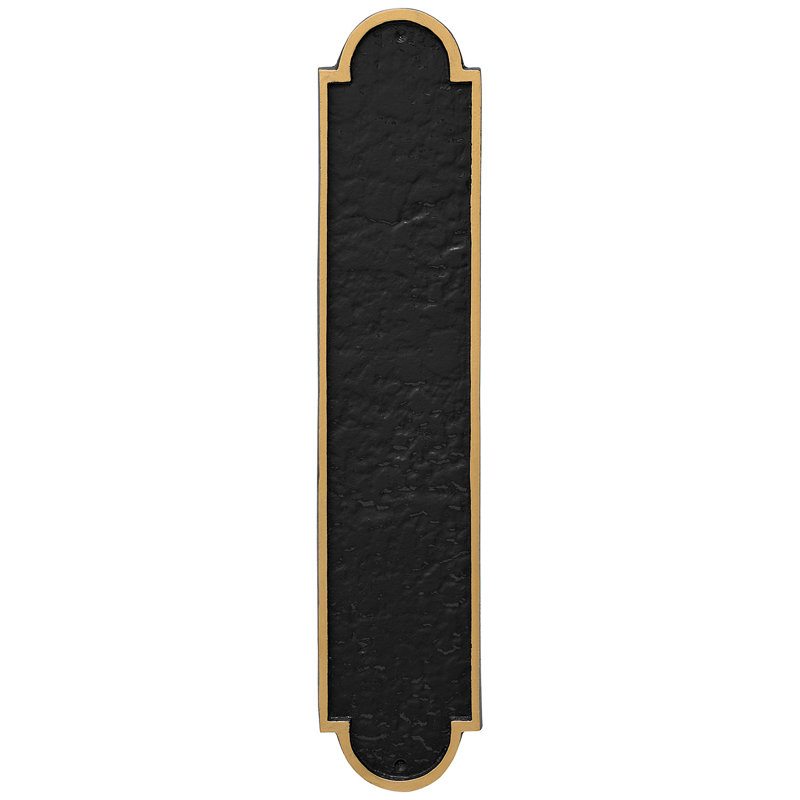 Rockford Column Address Sign Plaque, Black / Gold, Yes