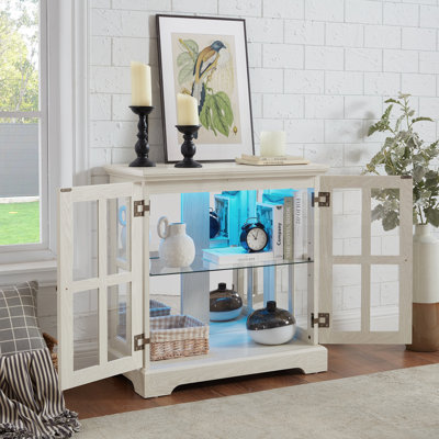 Tall Accent Cabinet With Glass Door by Red Barrel Studio