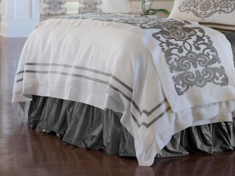 Soho Velvet Duvet Cover, Silver, Queen Duvet Cover