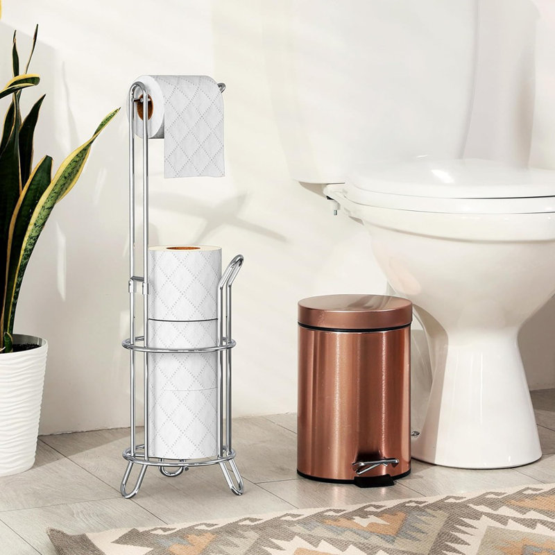 Porte-papier hygiénique sur pied chromé - Porte-papier hygiénique