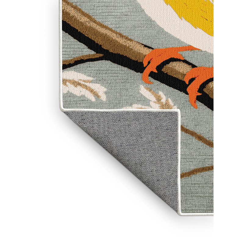  Tapis lavable chardonneret européen, Rectangulaire 8 pi x 10 pi