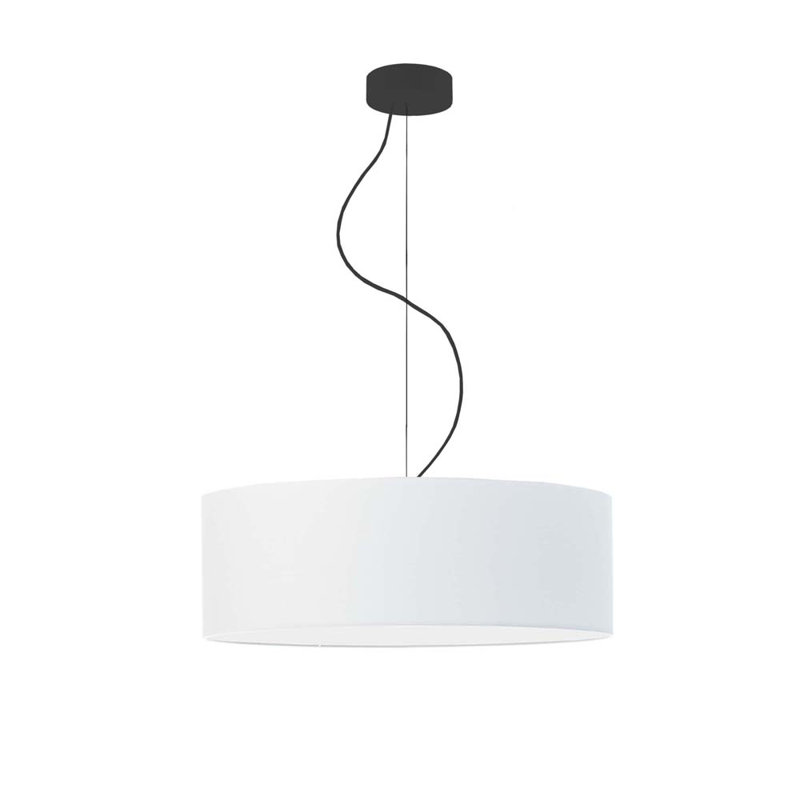 Aubryelle 3 - Light Drum Pendant, Black, White, 120cm H x 50cm W x 50cm D