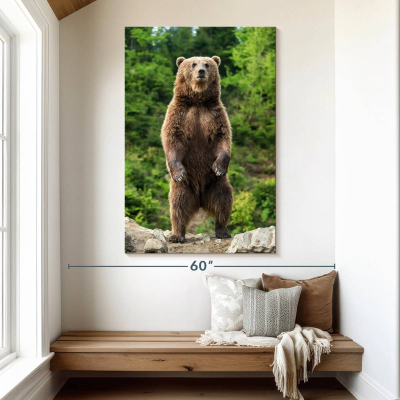 Ours grizzly debout, H 51 po x l 34 po