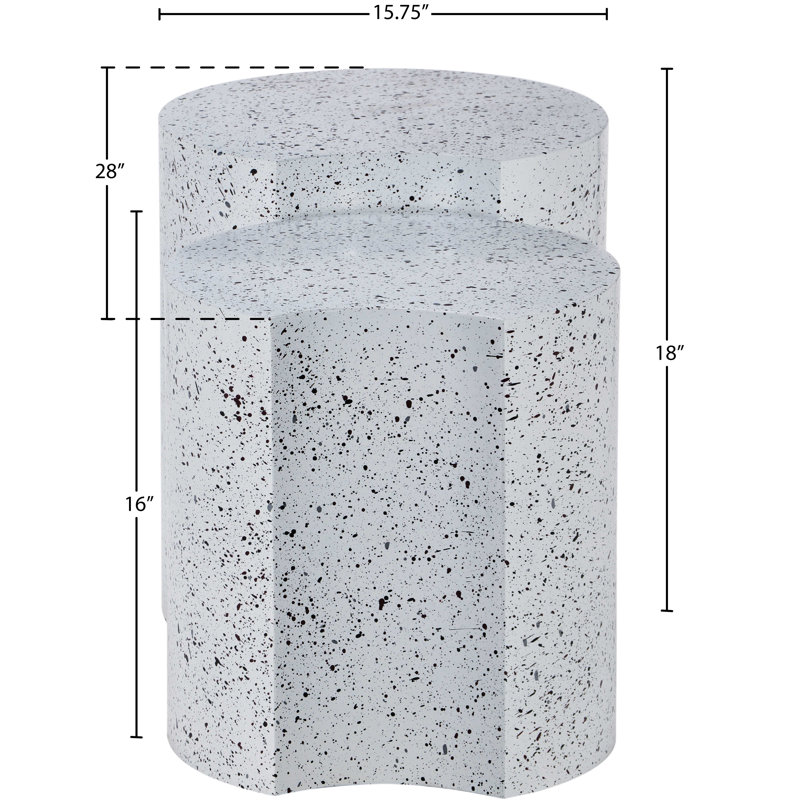 Ensemble de table de bout Ismah, Blanc