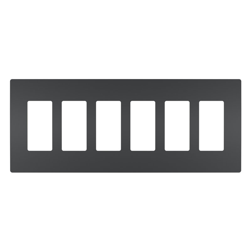 Radiant 6-Gang Decorator Rocker Screwless Wall Plate