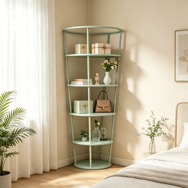 Light Green 5 Tier Display Shelf, (5 Shelves)  59.06"H x 23.62"W x 23.62"D
