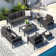 Charlsa 9 - Person Patio Conversation Sets with Cushions