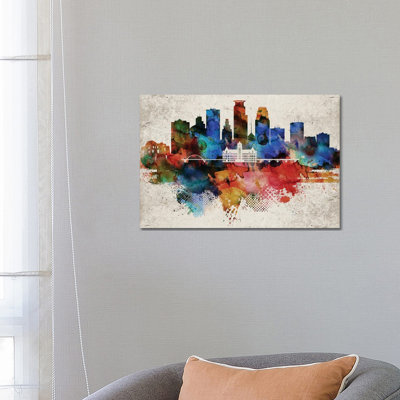 Minneapolis Abstract - Wrapped Canvas Print