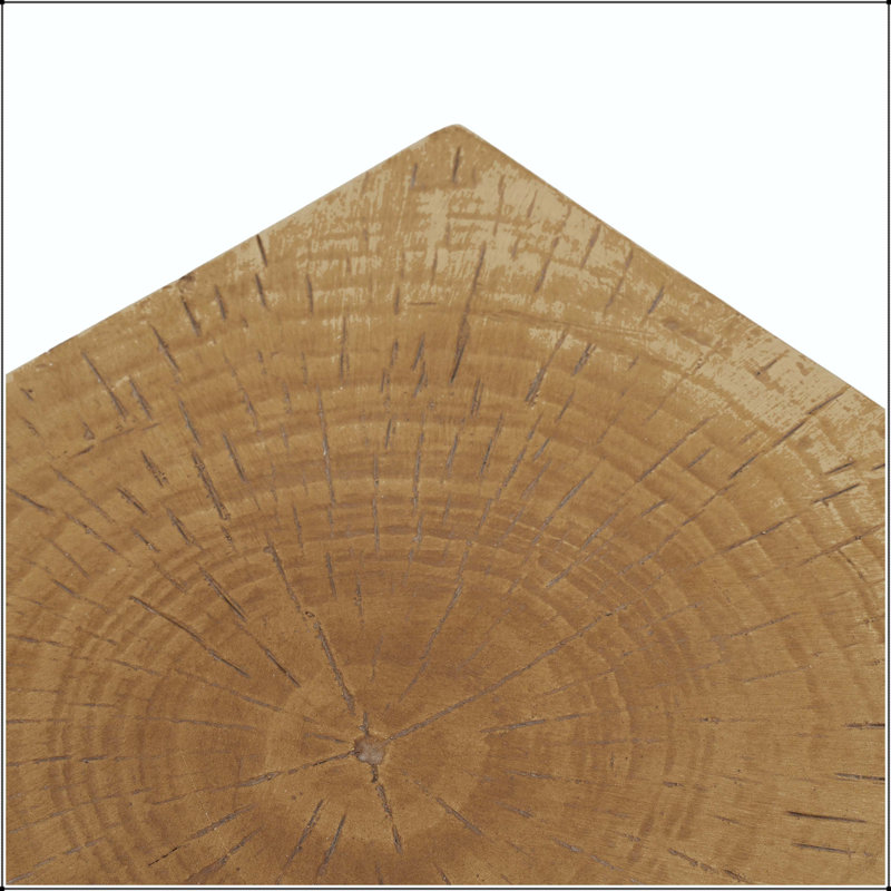 Table d'appoint TESS Modern - forme de sablier torsadé, naturel clair, sans assemblage, Light Natural