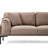 Stylish Corner Sofa in Mocha, 100% Polyester Fabric, 100.4 x 59.1 x 25.6 inches | Beech Wood & Chipboard Frame, Black Metal Legs | Includes 2 Back Pillows, Fixed Seat Cushion, Perfect for Modern Living Rooms & Relaxation-213249079-213246922