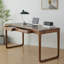 Bureau moderne simple en bois de noyer noir-110404434