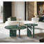 Ensemble de 2 tables basses gigognes en marbre naturel vert-1703707301