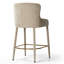 Tabouret de comptoir 26,5 po sculpté en chenille avec accoudoirs encastrés et repose-pieds dorés-883282458