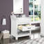 Meuble-lavabo simple 30 po avec comptoir en marbre naturel de Carrare de qualité supérieure, lavabo et dosseret Dilkhush, pré-assemblé-534705946-534705947