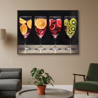 Single Picture Frame LED Illuminated Wall Art Wall Art on Glass / Aluminium
