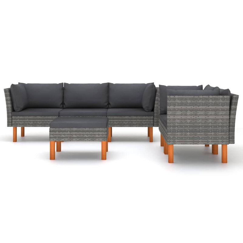Chaise longue avec coussins Brause, Gris, Gris