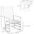 White Outdoor Rocking Chair Of 2 With Side Table. Patio Wooden Chairs Relaxing Arm Supports & High Back. Suitable For Garden, Balcony, Porch. 352 Lbs. Max 2 Table, Appealing And Back, Bears Lbs,