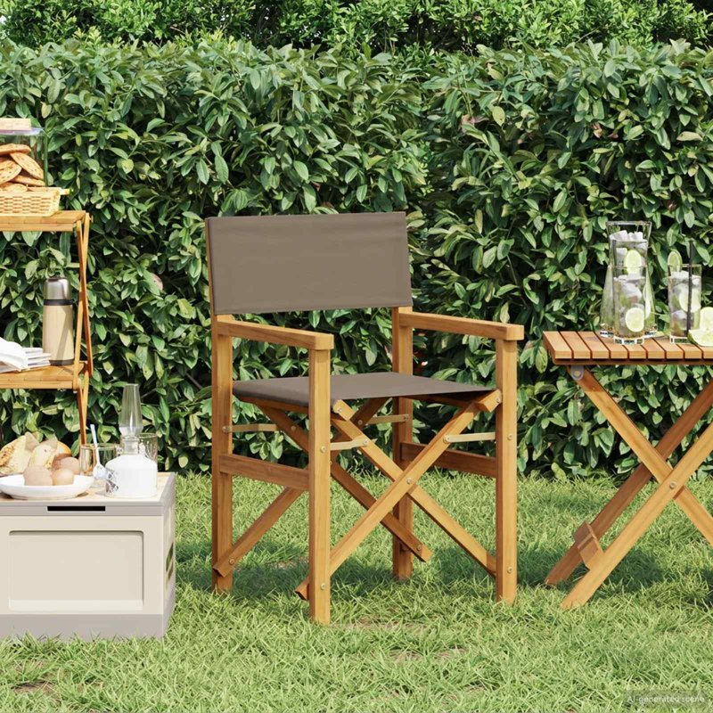 Folding Chair, Brown/Taupe
