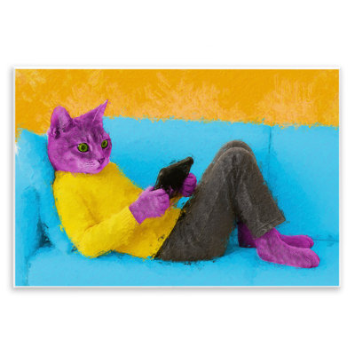 Plaque murale vibrante pour chat, design par Sean Parnell