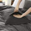 Housse de couette très grand / très grand 3 pièces avec texture gaufrée - différentes couleurs pour un look spécial, confort en coton confortable, douceur pré-lavée à la pierre, fermeture à bouton sécuritaire, qualité de sommeil toutes saisons 3 pièces naturellement-124961229-124961230