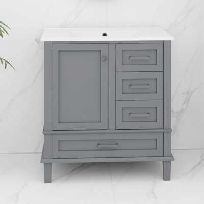 Meuble-lavabo 30 po avec lavabo, meuble-lavabo avec lavabo 30 po, 3 tiroirs