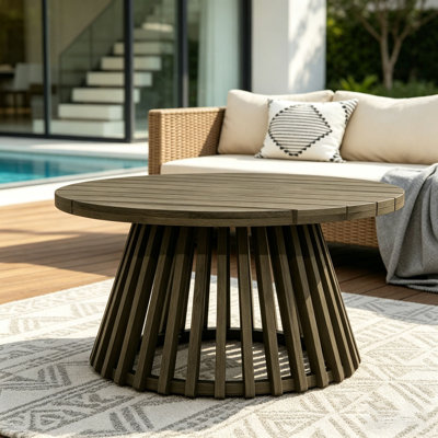 Wood Patio Coffee Table