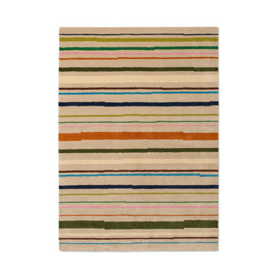 Hand Tufted Wool Striped Area Rug