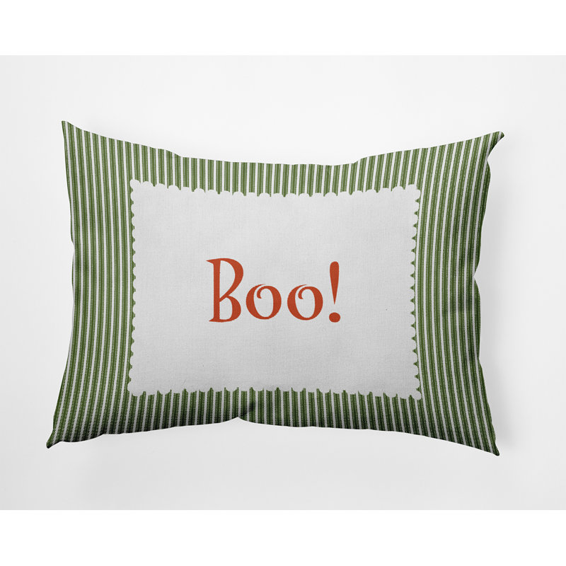 Striped Outdoor Reversible Throw Pillow, Scallion