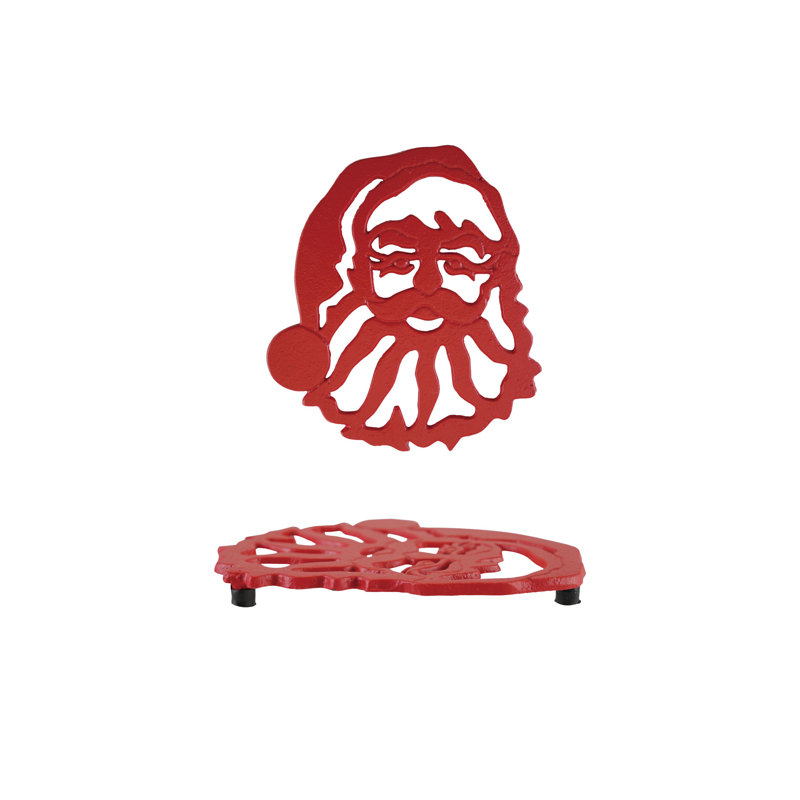 Dessus de père Noël en fonte rouge